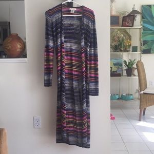 Billabong boho striped sweater duster sp